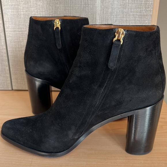 Chloe black suede ankle boots heels size 7.5 - Picture 4 of 6